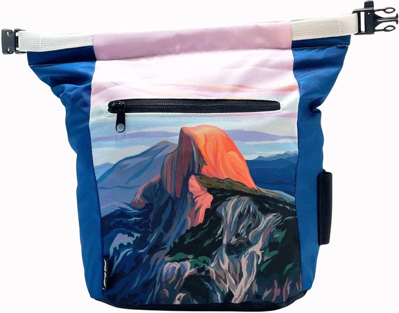 Gnarly Dood Rock Climbing Chalk Bucket | for Bouldering Gym & Outdoor Use | Durable Hook & Loop Closure, 2 Zippered Pockets, Easy-Carry Handle - Image 3